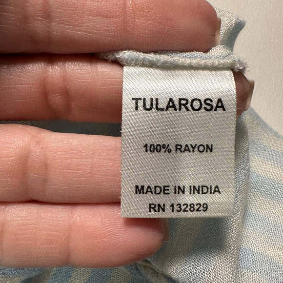 Tularosa Blue and White Striped Crop Top - Picture 4 of 7